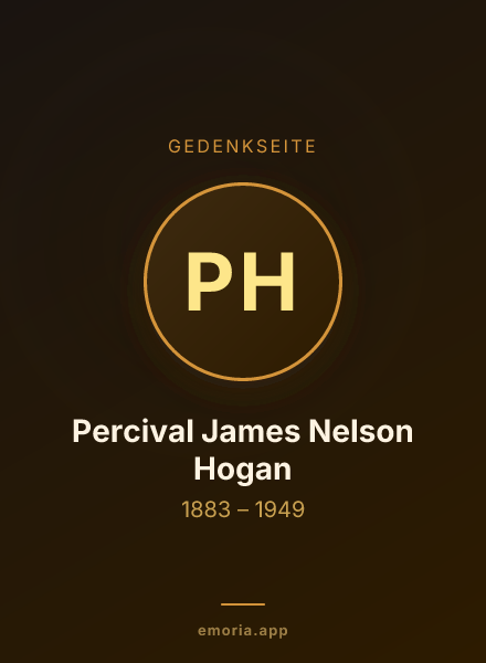 Gedenkportrait von Percival James Nelson Hogan