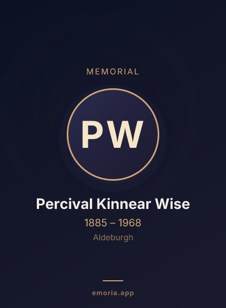 Memorial portrait of Percival Kinnear Wise