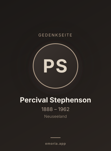 Gedenkportrait von Percival Stephenson