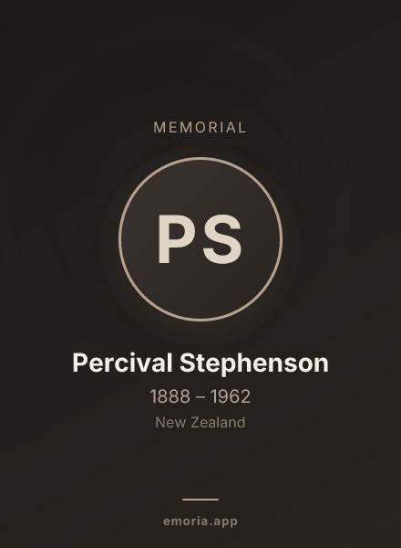 Memorial portrait of Percival Stephenson
