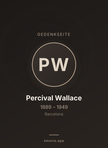 Gedenkportrait von Percival Wallace
