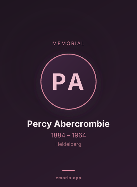 Memorial portrait of Percy Abercrombie