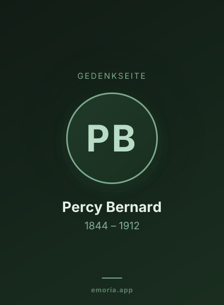 Gedenkportrait von Percy Bernard