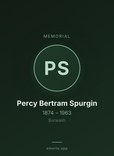 Memorial portrait of Percy Bertram Spurgin
