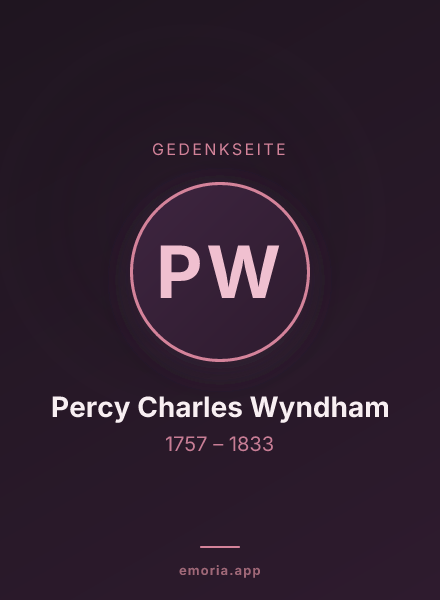 Gedenkportrait von Percy Charles Wyndham