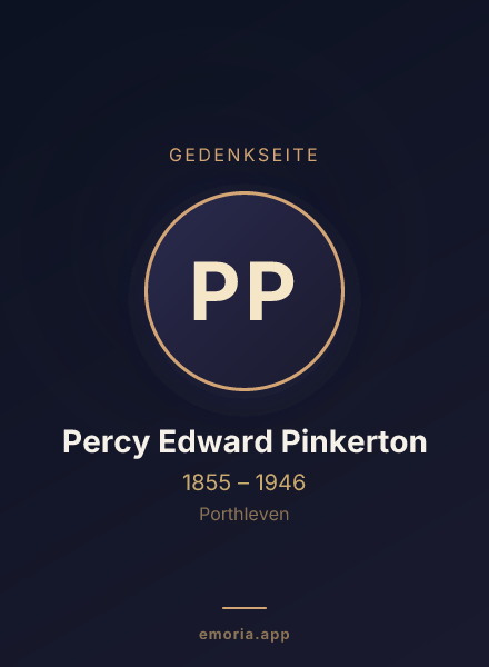 Gedenkportrait von Percy Edward Pinkerton
