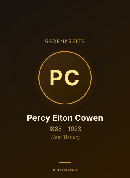 Gedenkportrait von Percy Elton Cowen