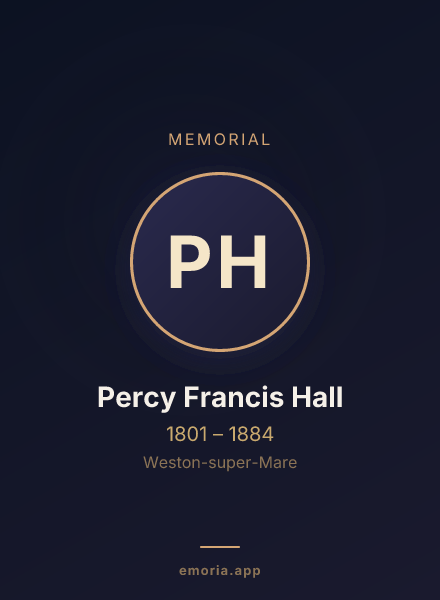 Memorial portrait of Percy Francis Hall