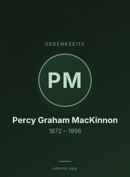 Gedenkportrait von Percy Graham MacKinnon