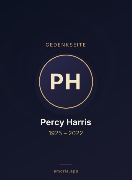 Gedenkportrait von Percy Harris