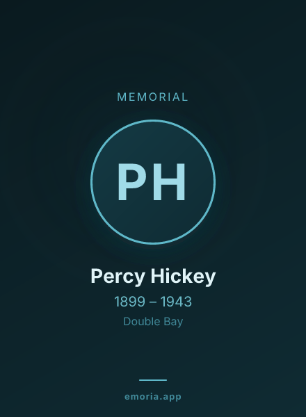 Memorial portrait of Percy Hickey
