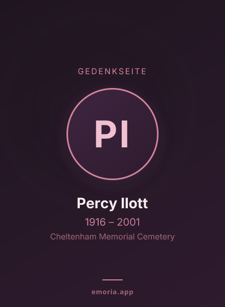 Gedenkportrait von Percy Ilott