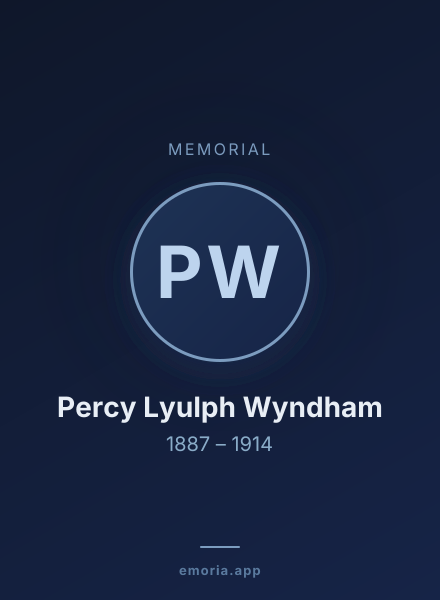 Memorial portrait of Percy Lyulph Wyndham
