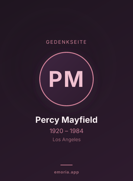 Gedenkportrait von Percy Mayfield