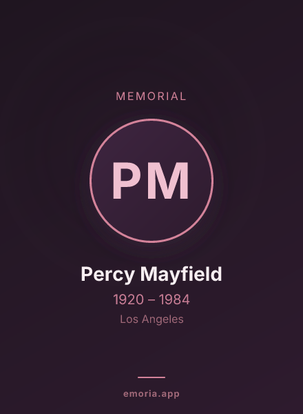 Memorial portrait of Percy Mayfield