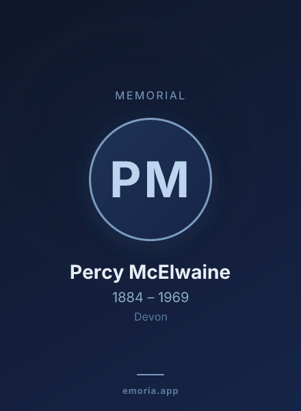 Memorial portrait of Percy McElwaine