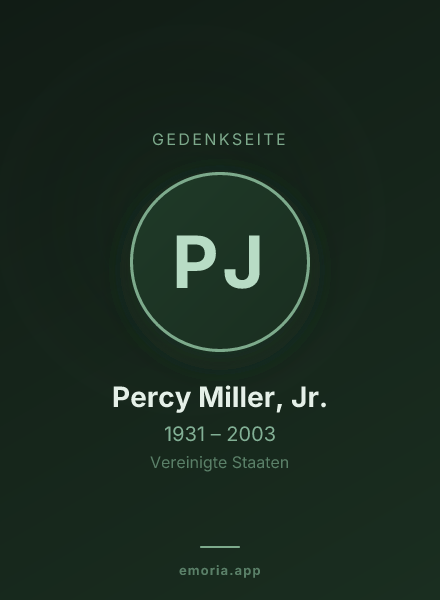 Gedenkportrait von Percy Miller, Jr.