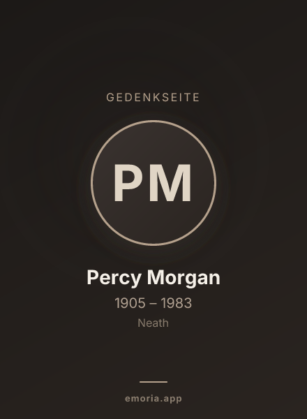Gedenkportrait von Percy Morgan