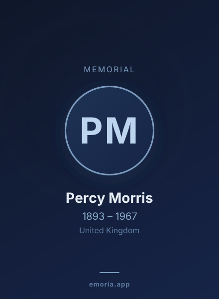 Memorial portrait of Percy Morris