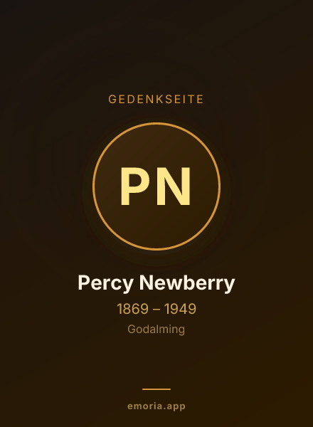 Gedenkportrait von Percy Newberry