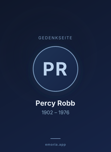 Gedenkportrait von Percy Robb