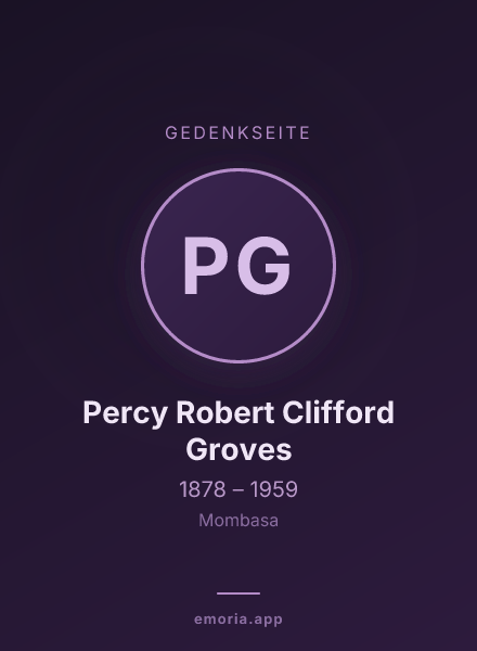 Gedenkportrait von Percy Robert Clifford Groves