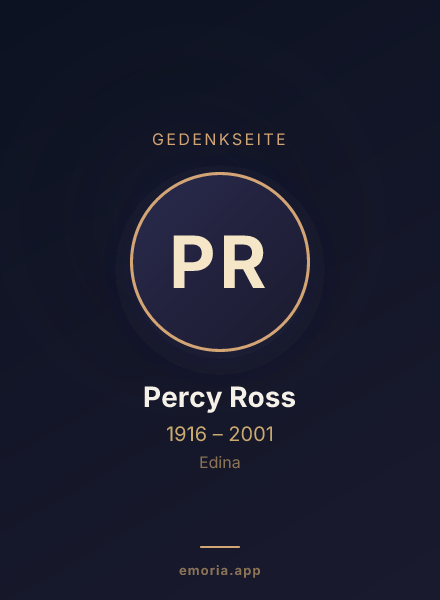 Gedenkportrait von Percy Ross