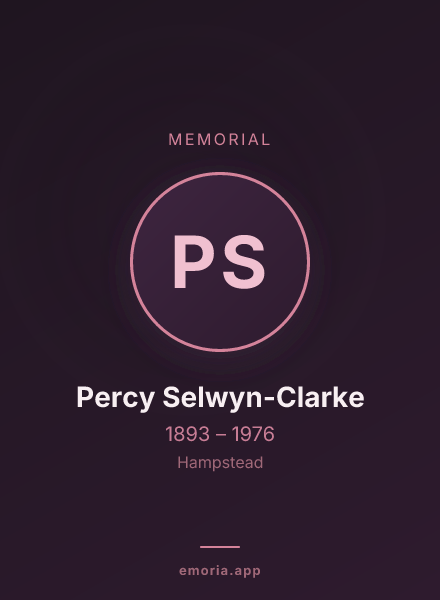 Memorial portrait of Percy Selwyn-Clarke