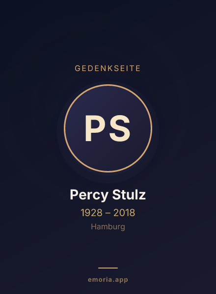 Gedenkportrait von Percy Stulz