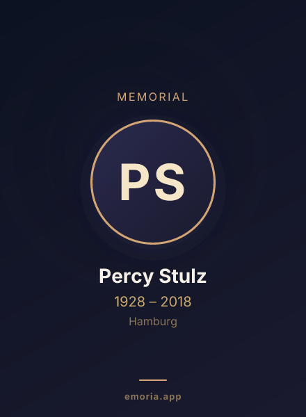 Memorial portrait of Percy Stulz