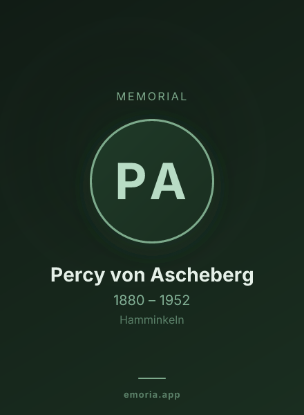 Memorial portrait of Percy von Ascheberg