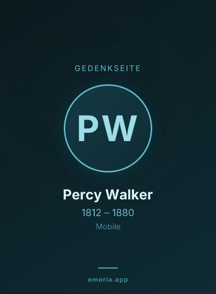 Gedenkportrait von Percy Walker