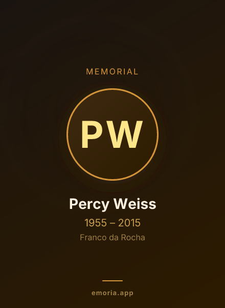 Memorial portrait of Percy Weiss