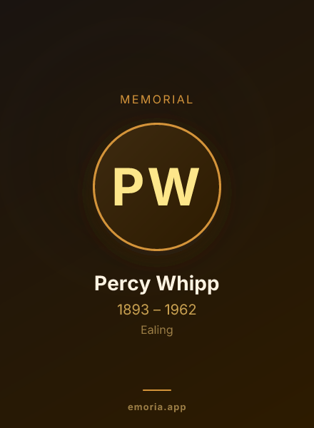 Memorial portrait of Percy Whipp