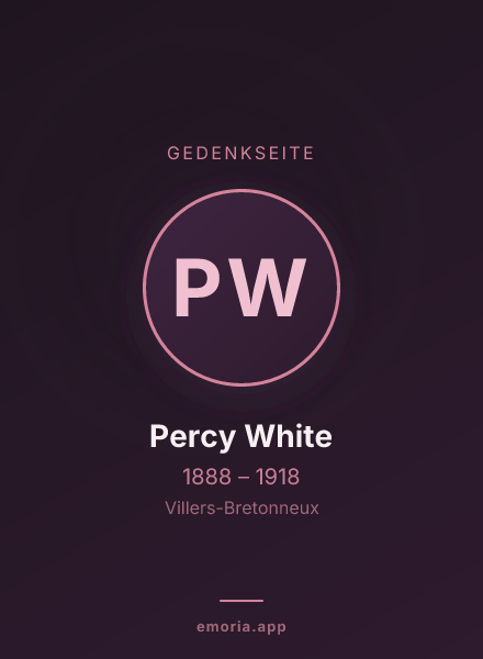 Gedenkportrait von Percy White