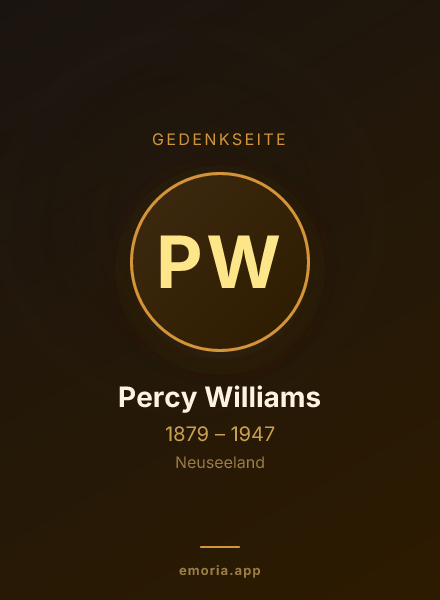 Gedenkportrait von Percy Williams