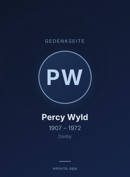 Gedenkportrait von Percy Wyld