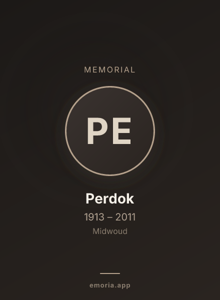 Memorial portrait of Perdok