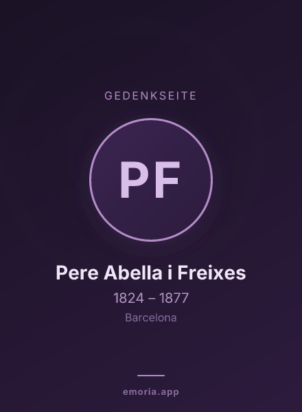 Gedenkportrait von Pere Abella i Freixes