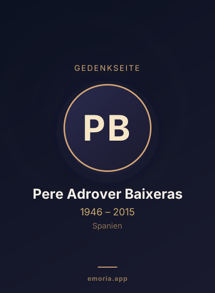 Gedenkportrait von Pere Adrover Baixeras