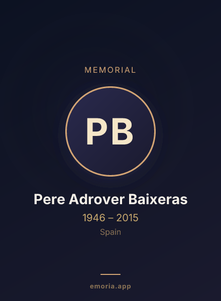 Memorial portrait of Pere Adrover Baixeras