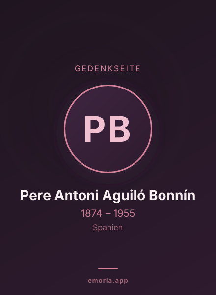Gedenkportrait von Pere Antoni Aguiló Bonnín