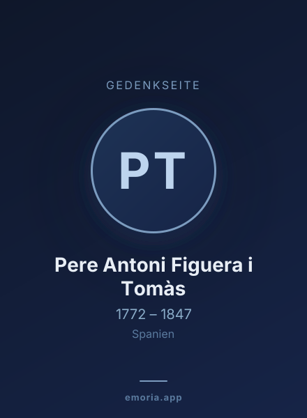 Gedenkportrait von Pere Antoni Figuera i Tomàs