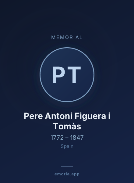 Memorial portrait of Pere Antoni Figuera i Tomàs