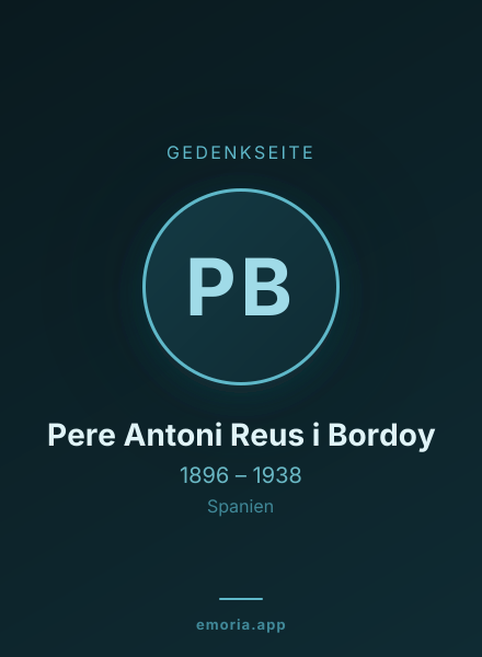 Gedenkportrait von Pere Antoni Reus i Bordoy
