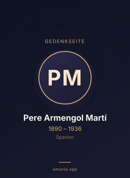 Gedenkportrait von Pere Armengol Martí