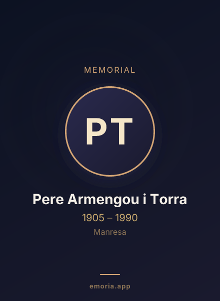 Memorial portrait of Pere Armengou i Torra