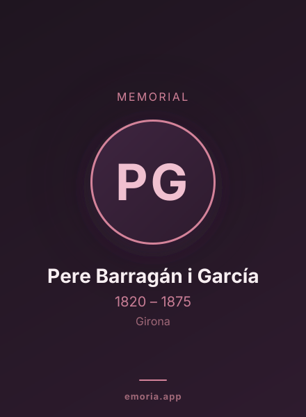 Memorial portrait of Pere Barragán i García