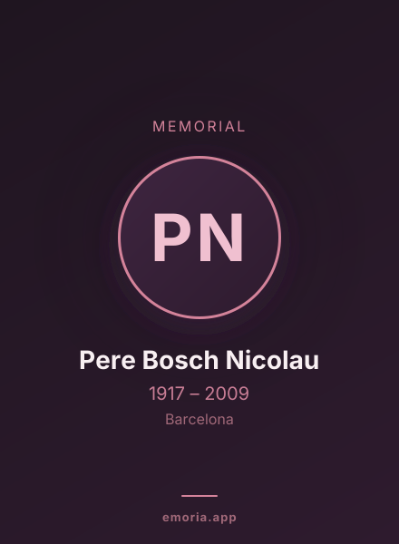 Memorial portrait of Pere Bosch Nicolau