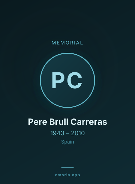 Memorial portrait of Pere Brull Carreras